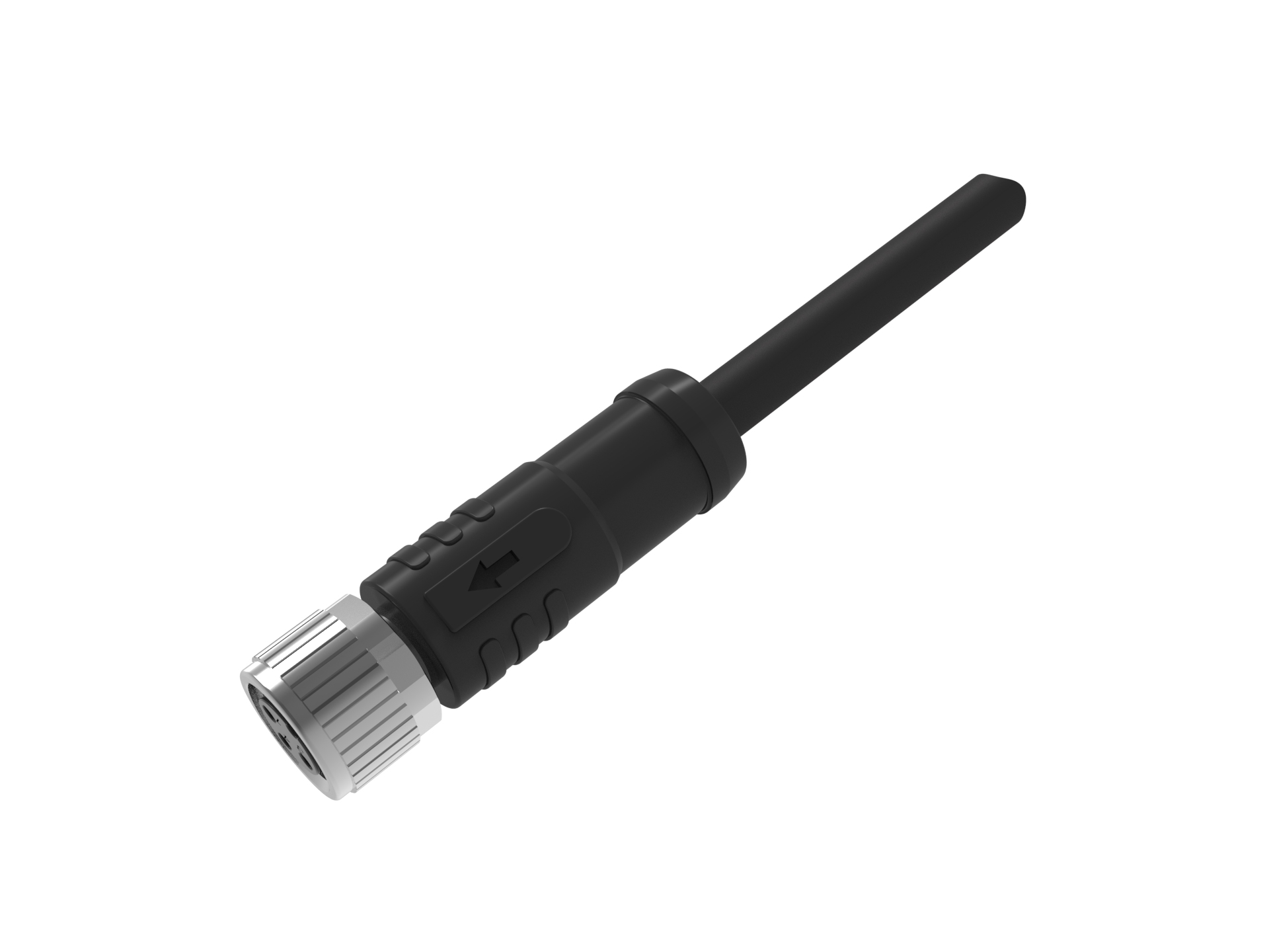 M8预铸4孔直头带xx米PUR黑色线
