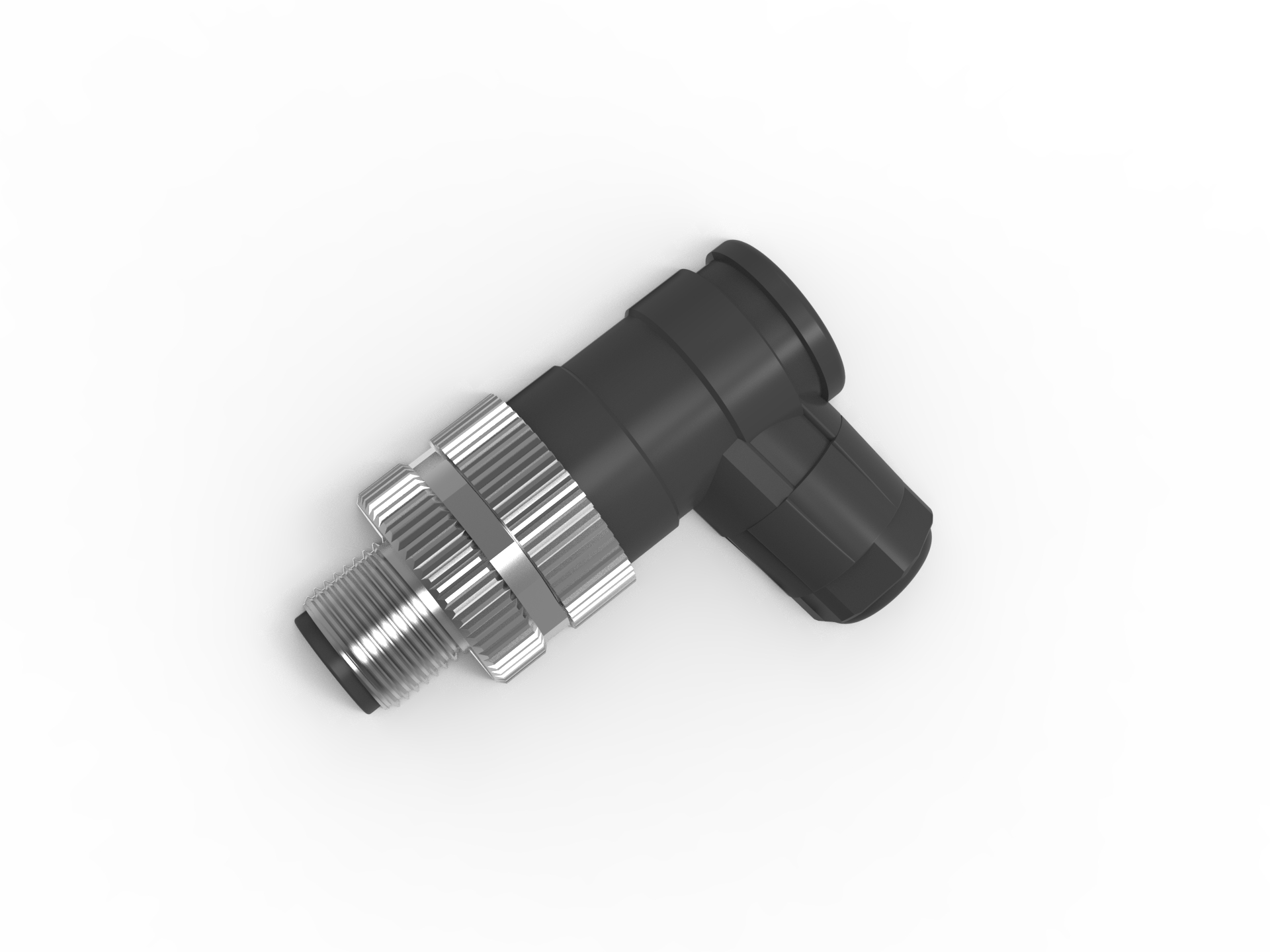 M12现场安装5针弯头连接器