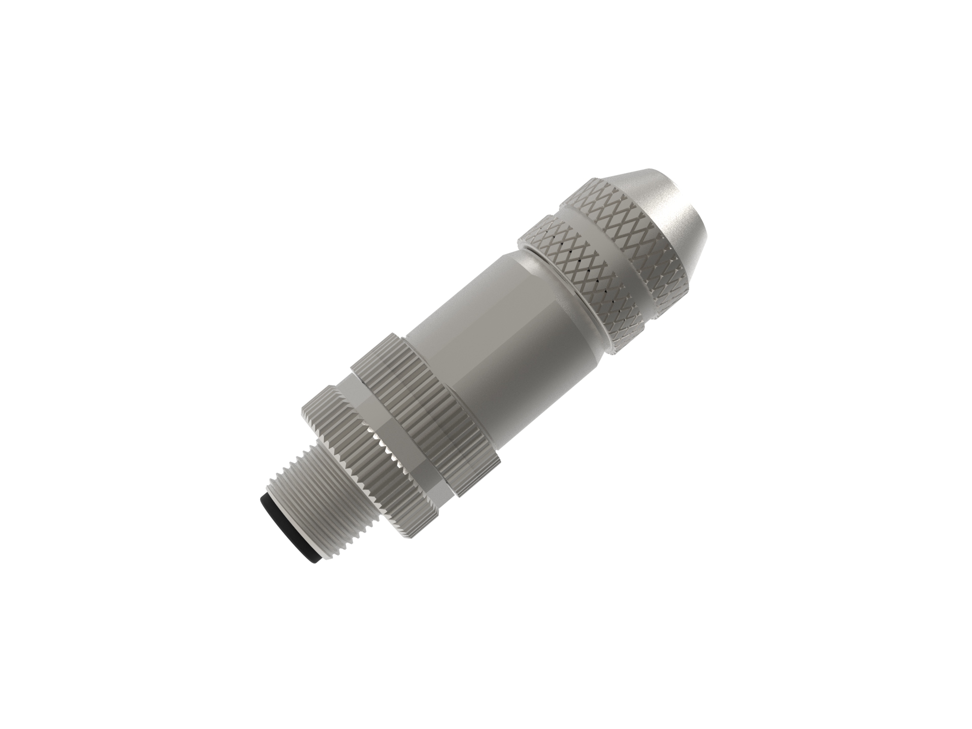 M12屏蔽型现场安装8针直头连接器