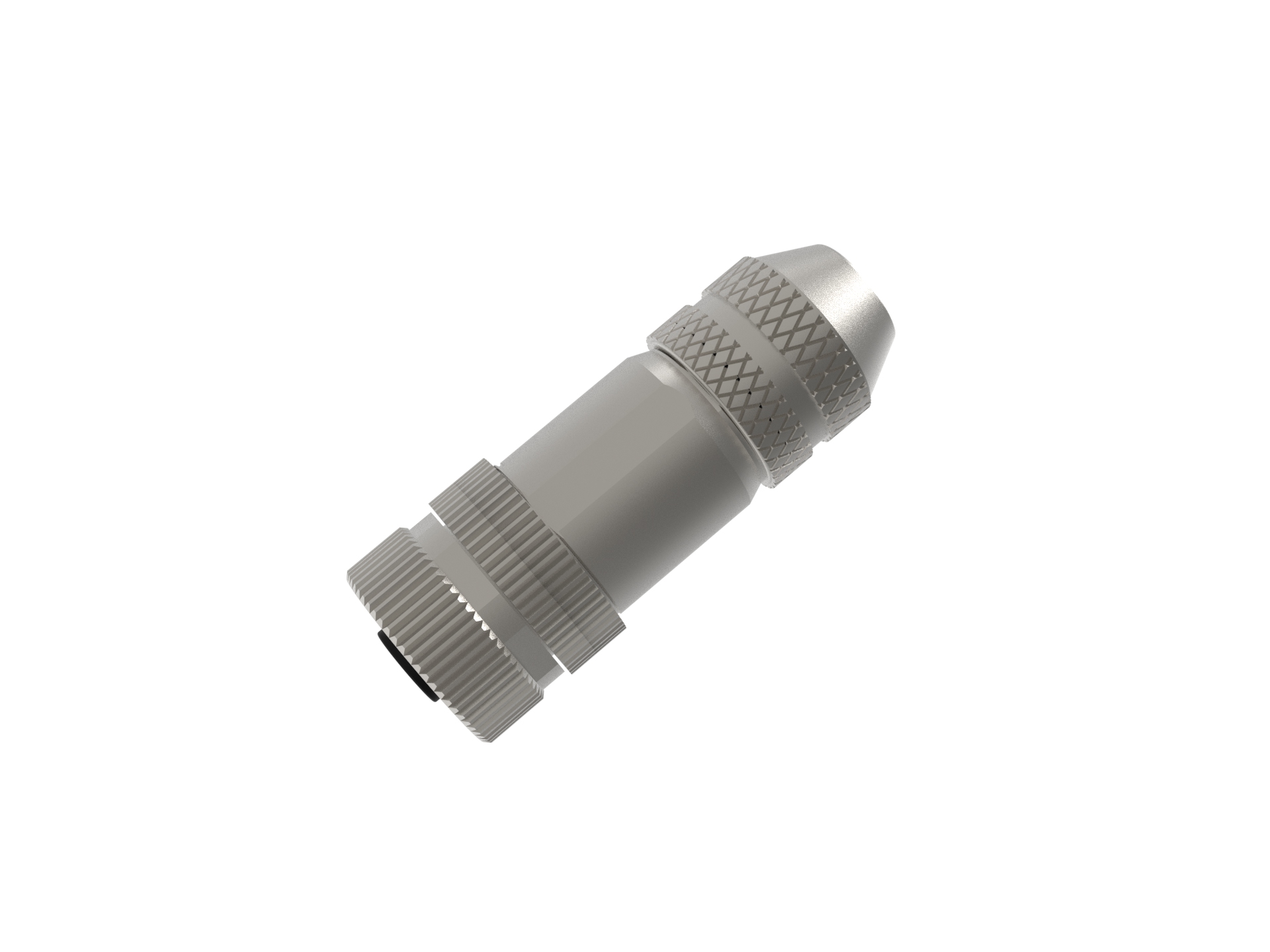 M12屏蔽型现场安装4孔直头连接器